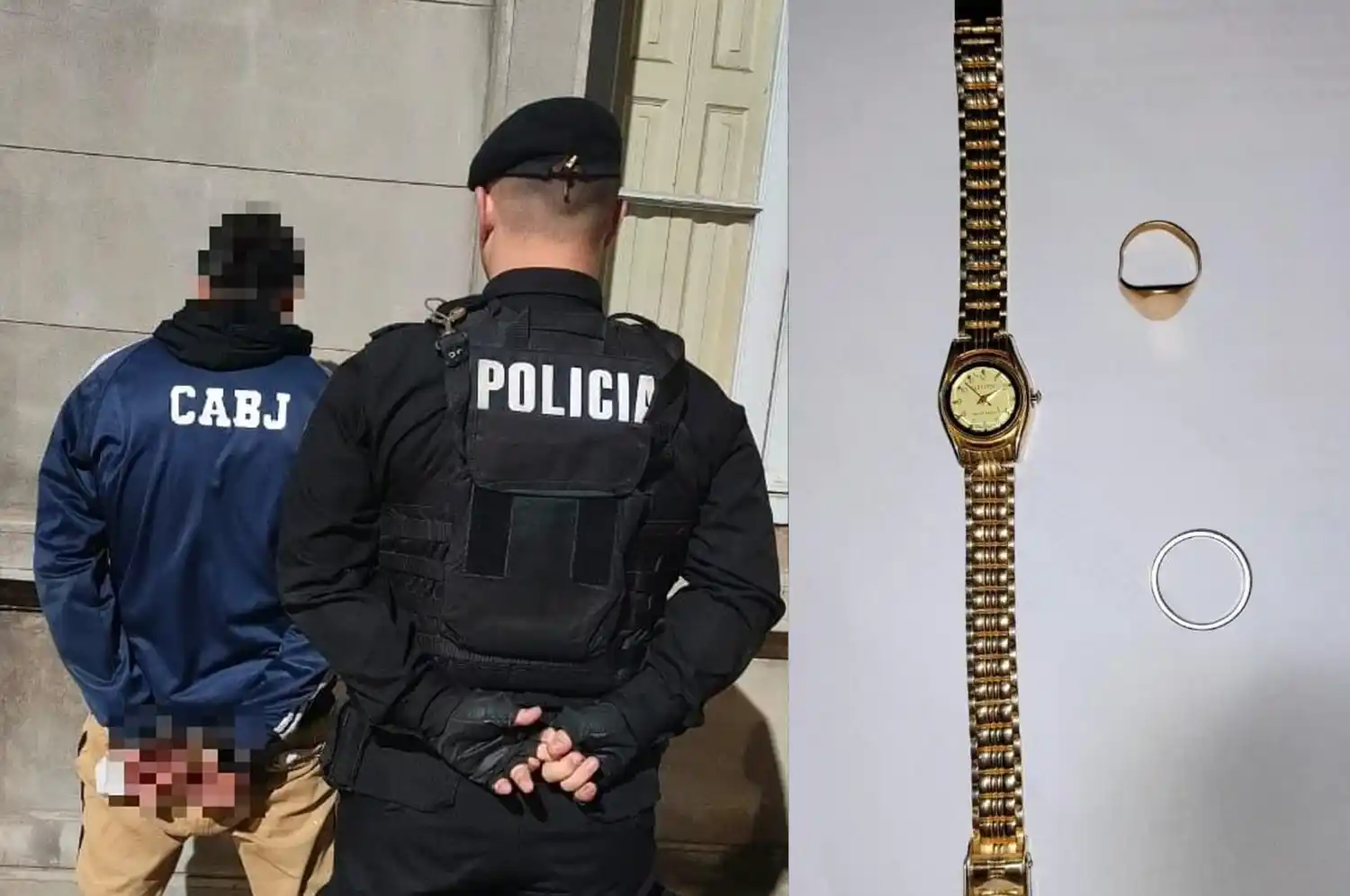 Hallaron un reloj pulsera y dos anillos en poder de un joven en actitud sospechosa