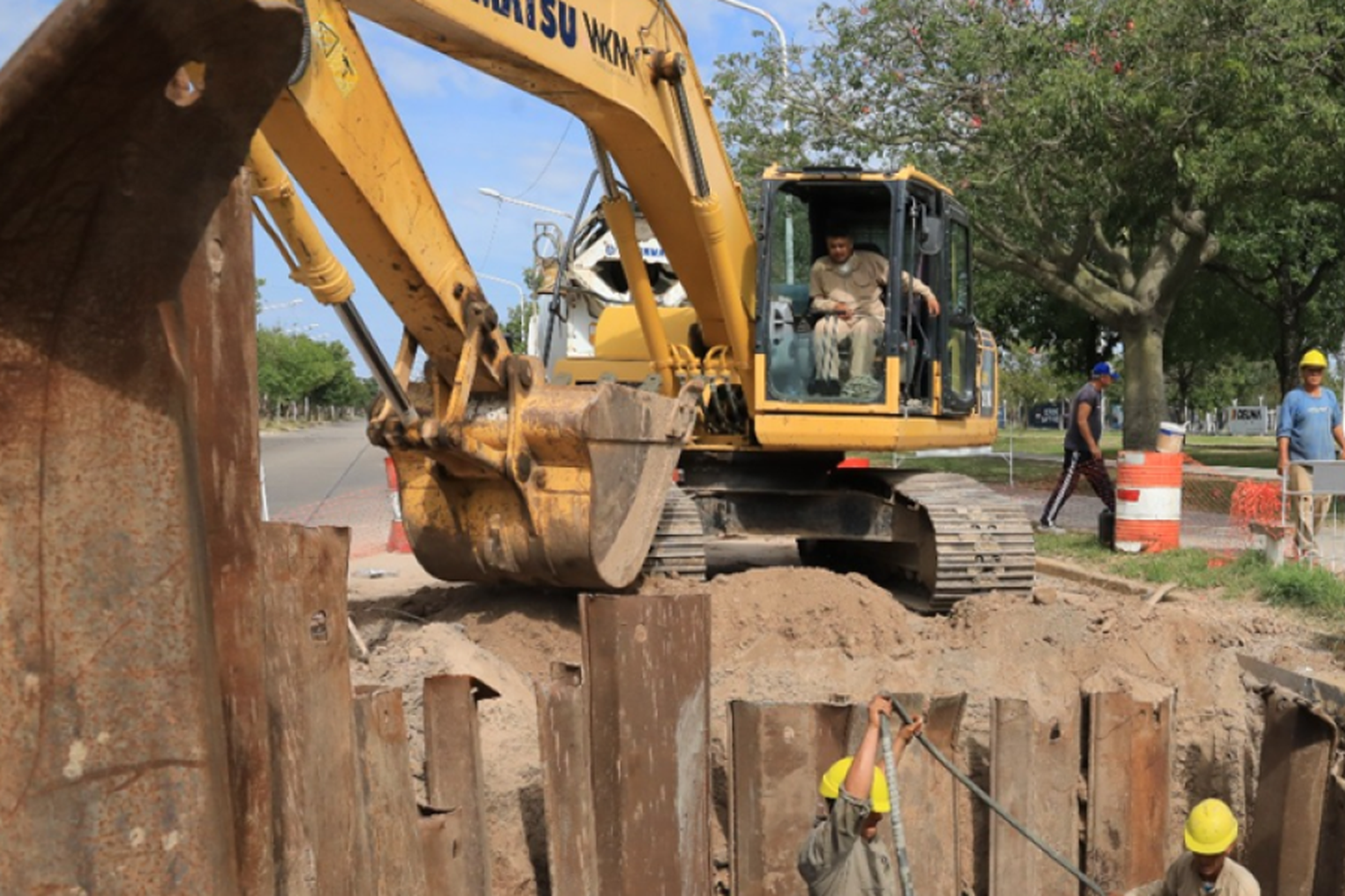 Aguas Santafesinas se encuentra realizando con el fin de reparar una boca de registro de líquidos cloacales