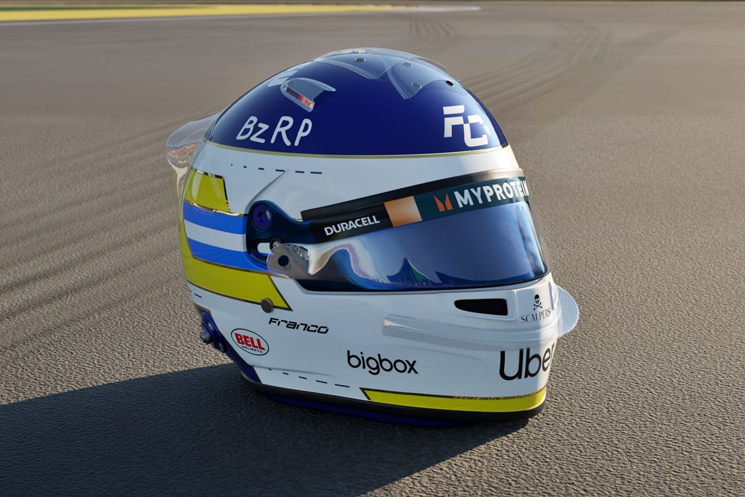El nuevo casco del argentino