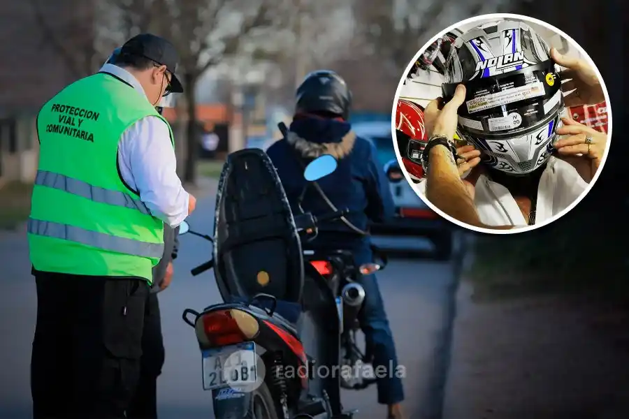 ¿Te pueden retener una moto en Rafaela por tener el casco vencido?
