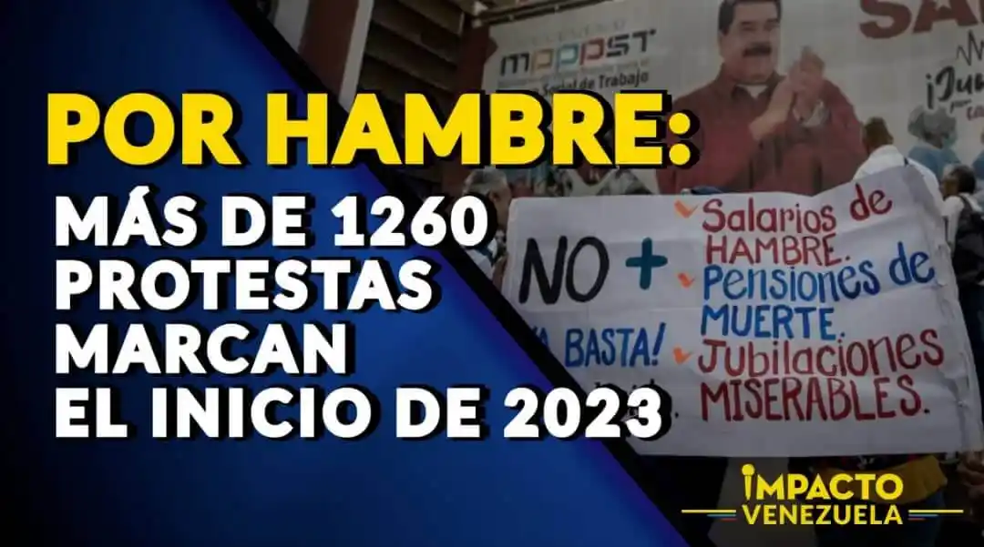 POR HAMBRE: más de 1260 protestas marcan el inicio de 2023 – Impacto Venezuela