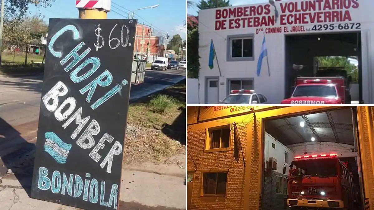 Bomberos Voluntarios de Esteban Echeverría pusieron una parrilla para poder pagar el alquiler y las tarifas del cuartel