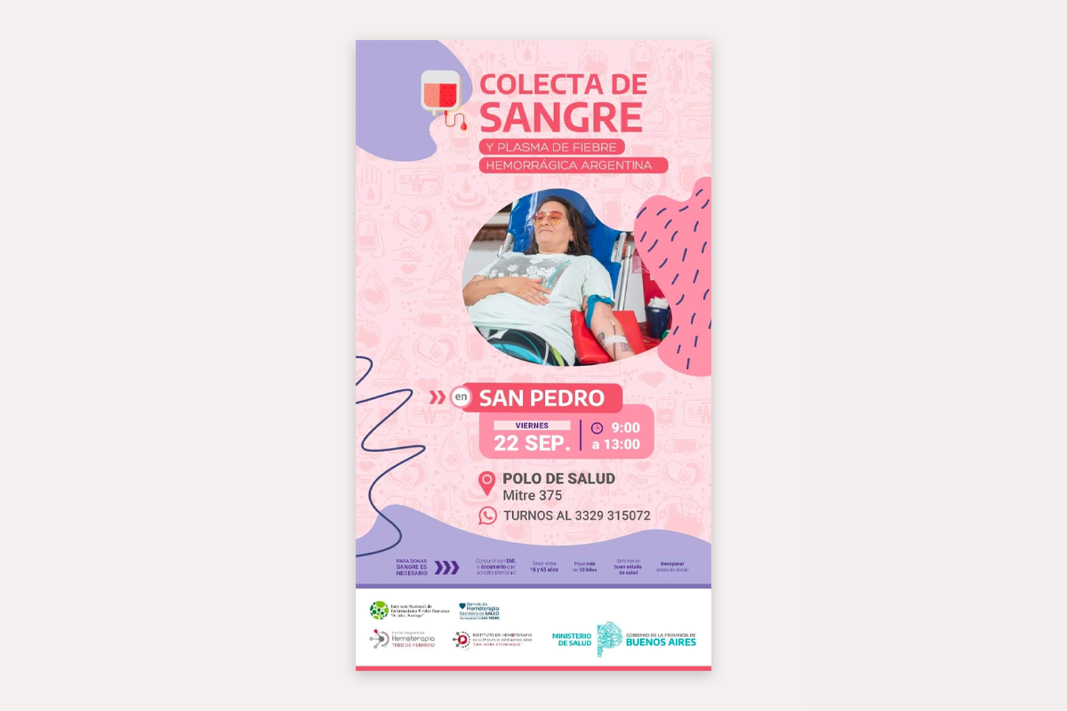 Colecta de sangre y convenio para promover la donación en San Pedro