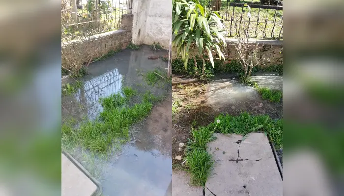 Cloacas rebalsadas en Manuel Iglesias 2500