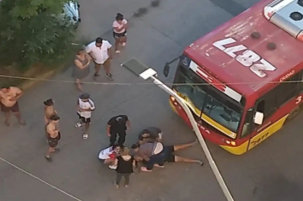 Barrio Las Flores II: un coche de la Línea 3 atropelló a un peatón