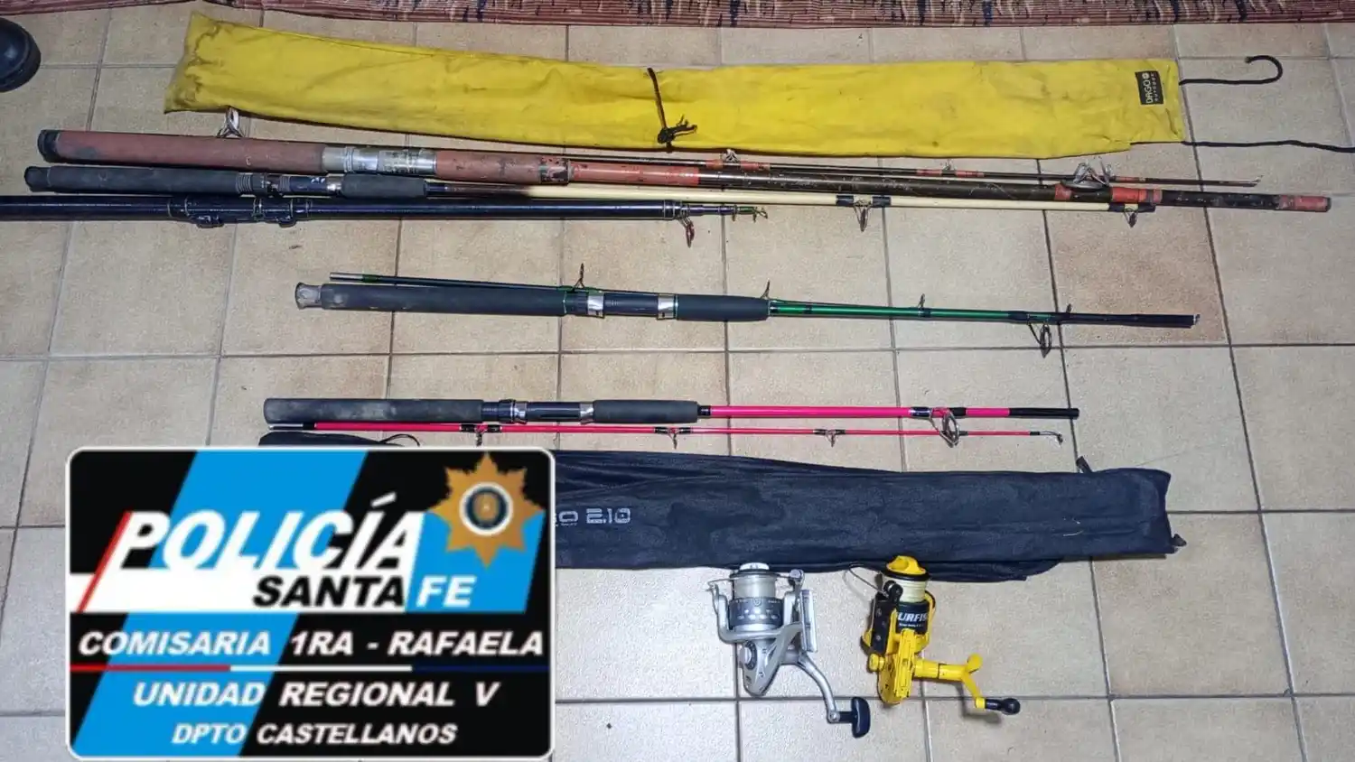 Secuestraron elementos de pesca abandonados en la vía pública