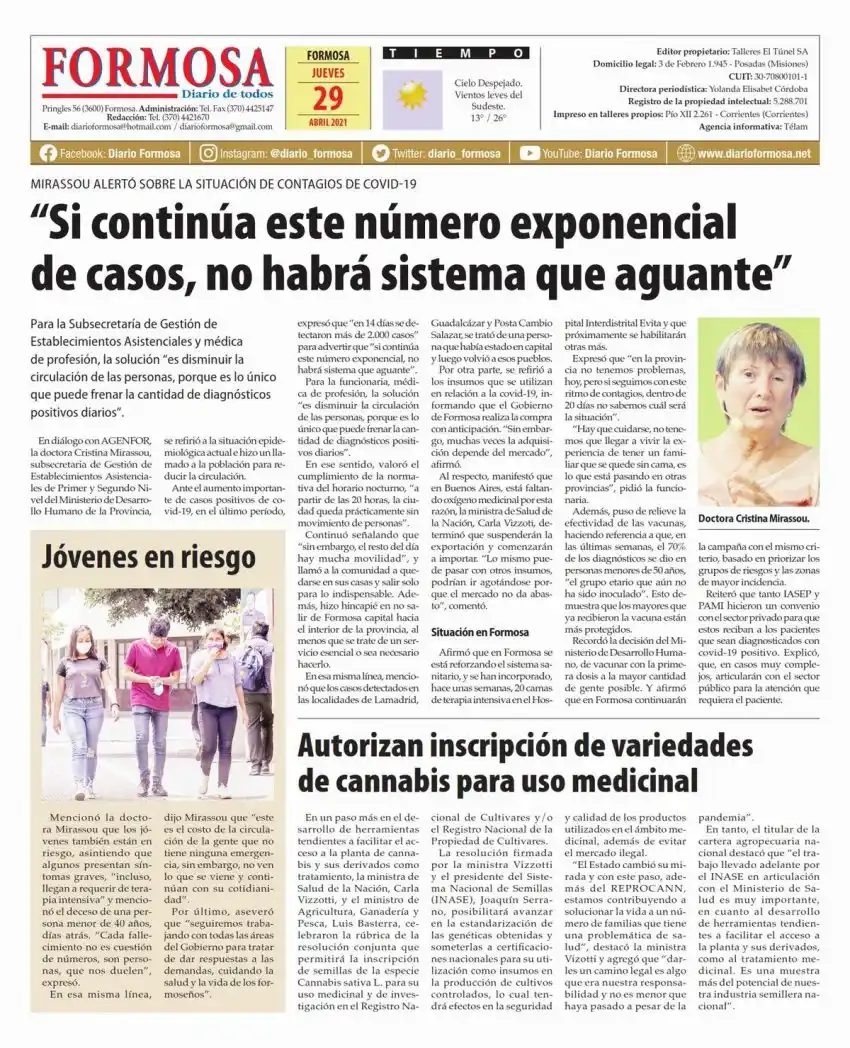 Tapa y Contratapa 29 de abril de 2021