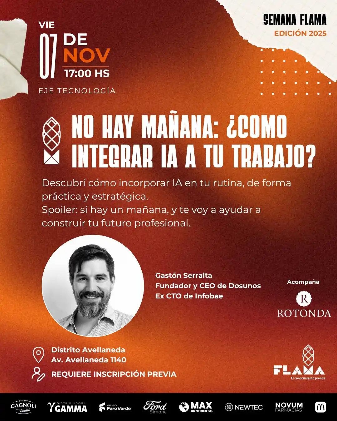 Grupo Rotonda en la Semana Flama: charlas imperdibles para potenciar el conocimiento.