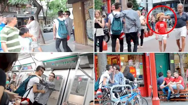 Video: Así reaccionan los porteños cuando ven una pareja gay besándose