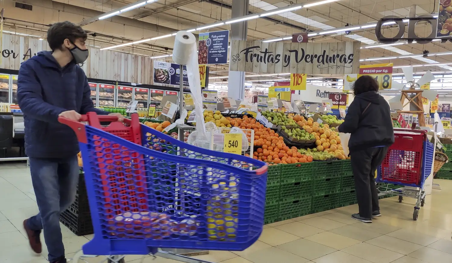Las ventas en los supermercados no tuvieron variaciones significativas en marzo.