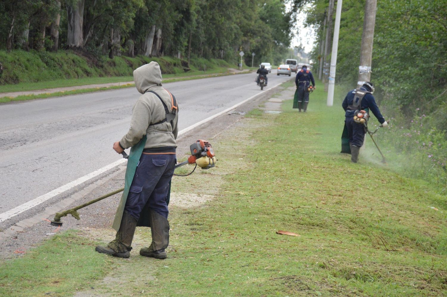 Trabajos de mantenimiento en Avenida Santa Fe.