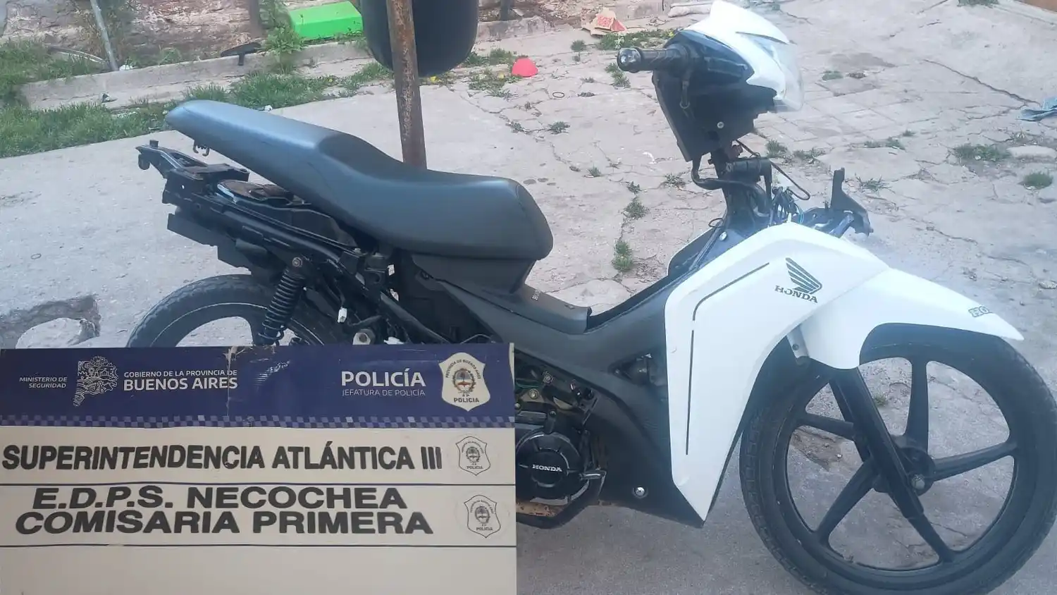 La moto secuestrada