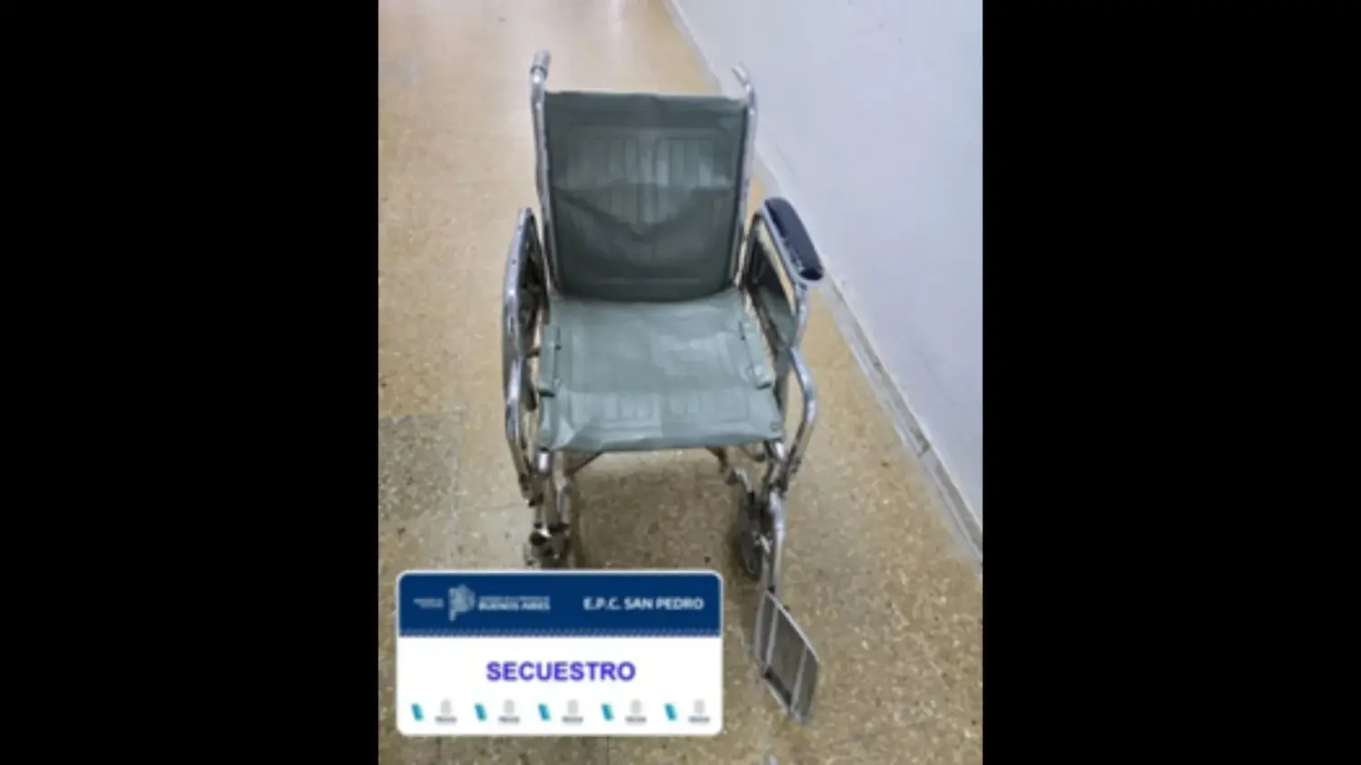 La silla de ruedas fue recuperada tras el robo en el Hospital Emilio Ruffa.