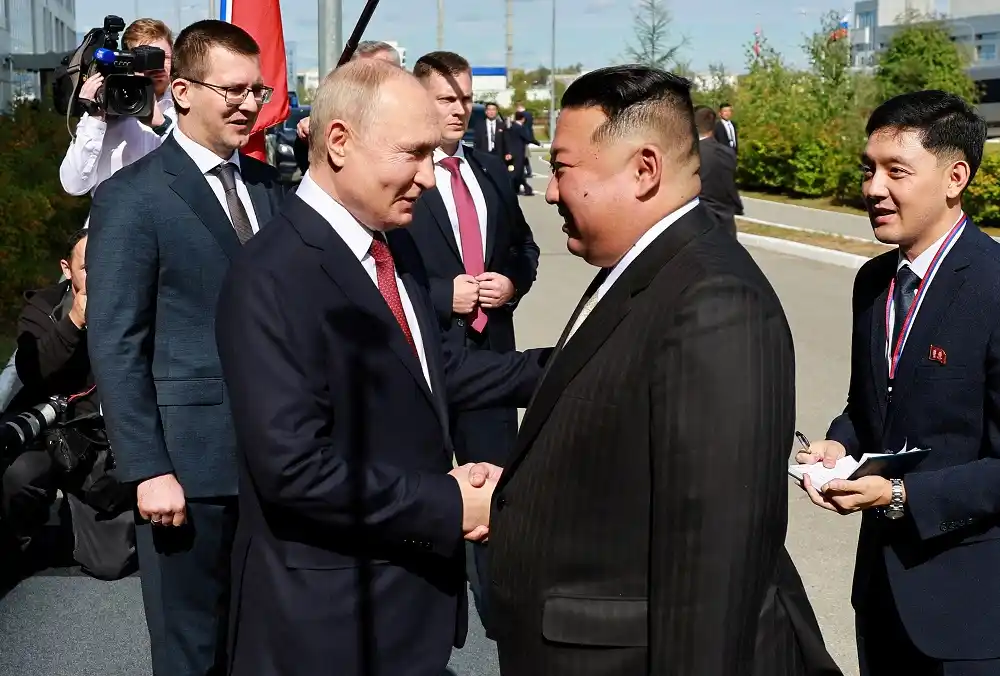 Vladimir Putin y Kim Jong-un.