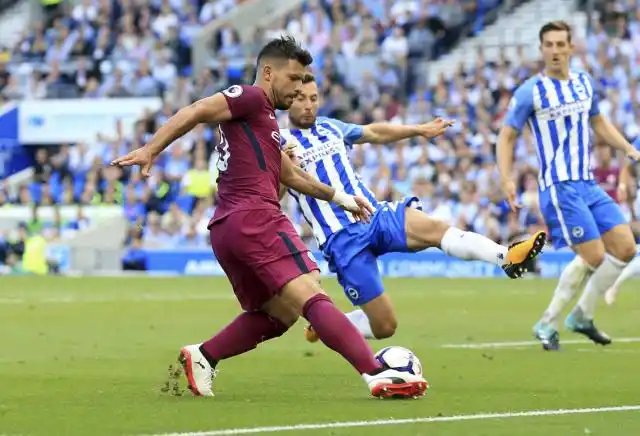 Con gol del Kun, el City arrancó con un triunfo en su visita al Brighton