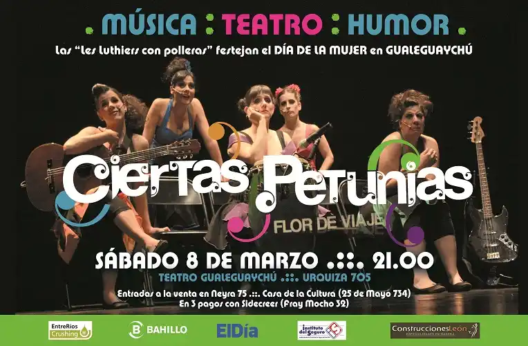 Ciertas Petunias se presentan en el Teatro Gualeguaychú