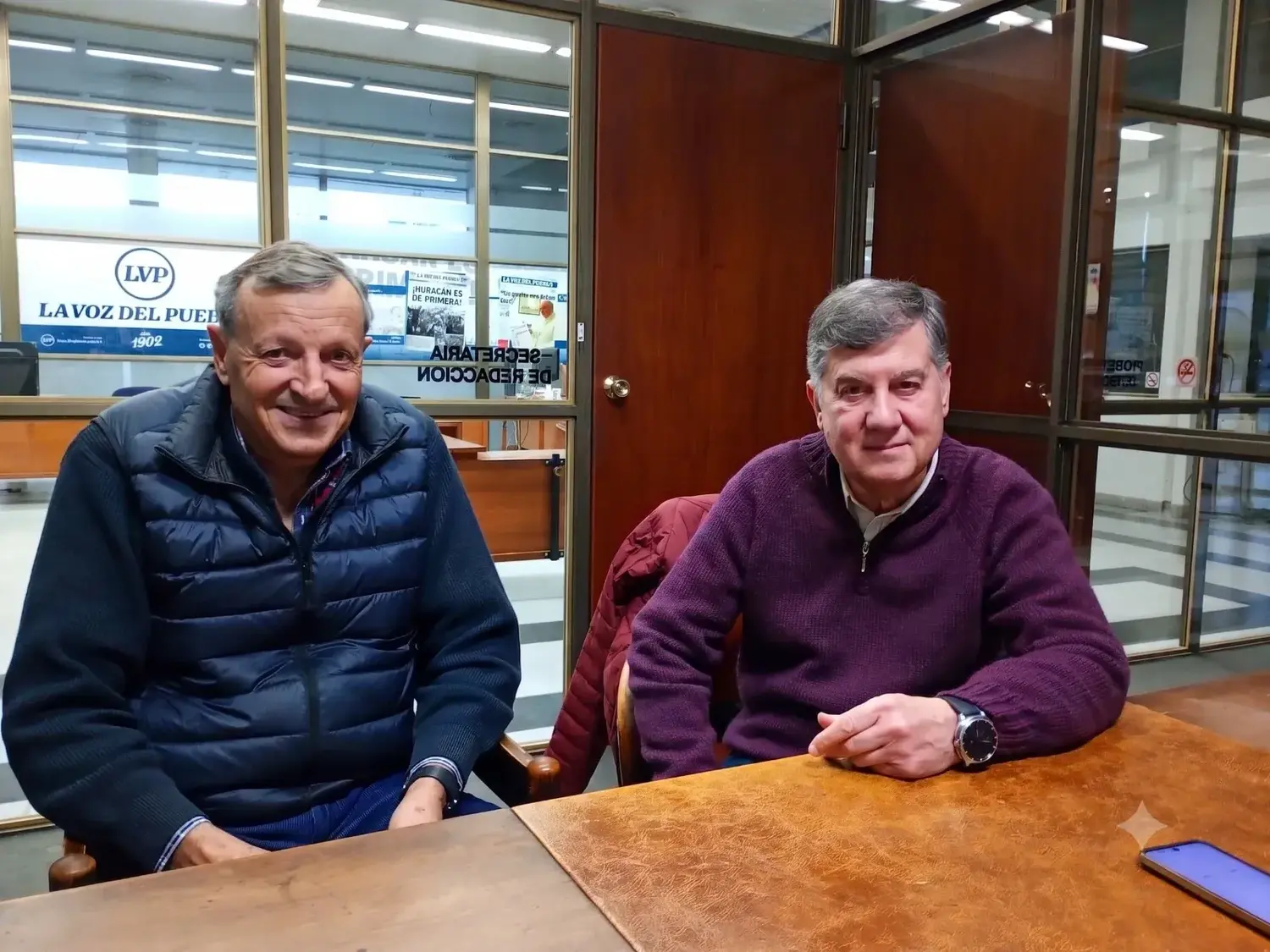 Mario Pérez, vicepresidente y Carlos Preciado, presidente de CELCLA	(Foto de La Voz del Pueblo)