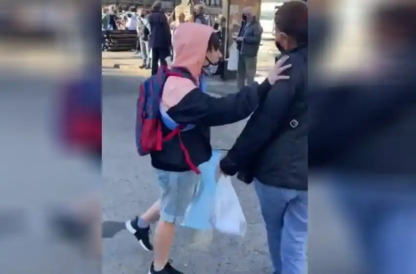 Protestas por la reforma judicial: un adolescente echó a los empujones e insultos a una mujer