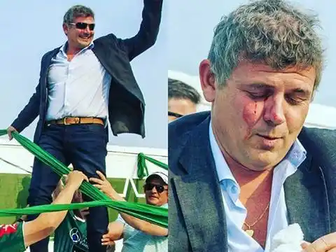 El video del Presidente de Sarmiento cayéndose de un paravalanchas