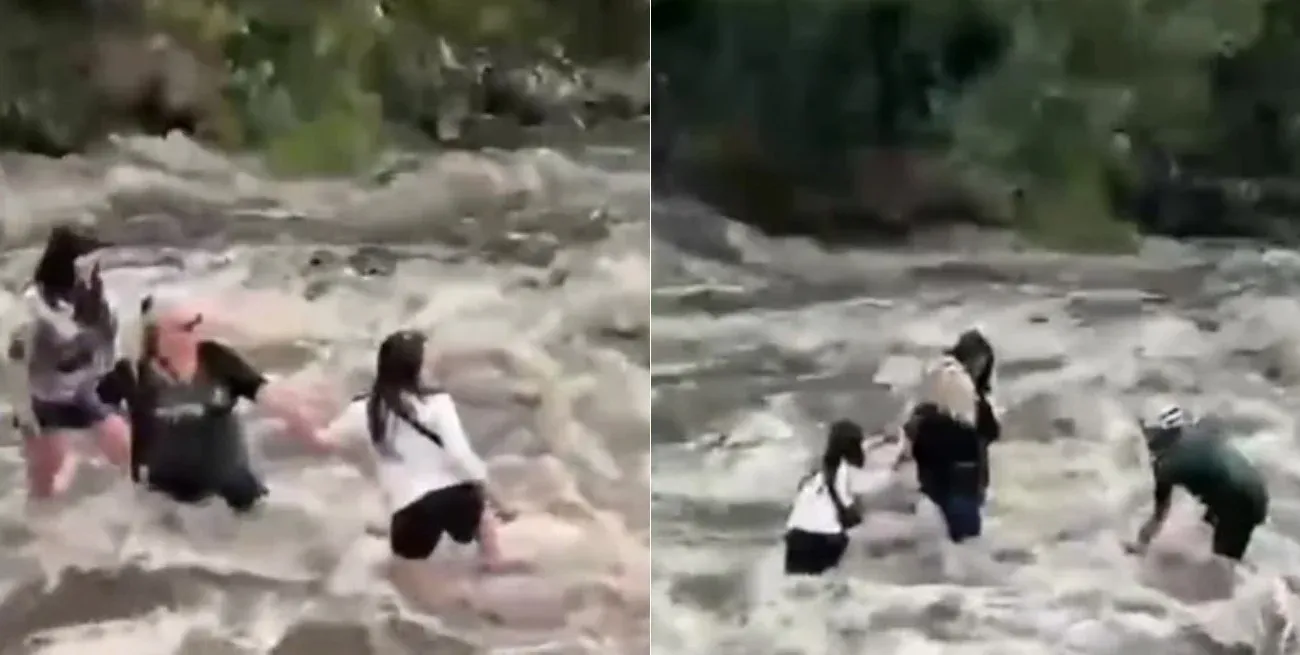 El rescate se produjo en medio de intensas lluvias registradas en la zona serrana.