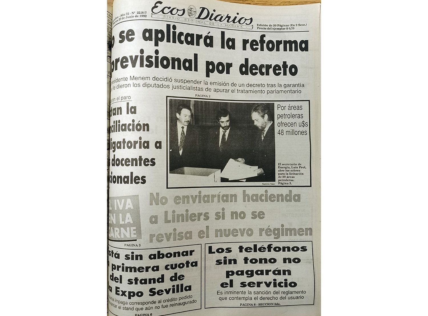 Martes 23 de Junio de 1992