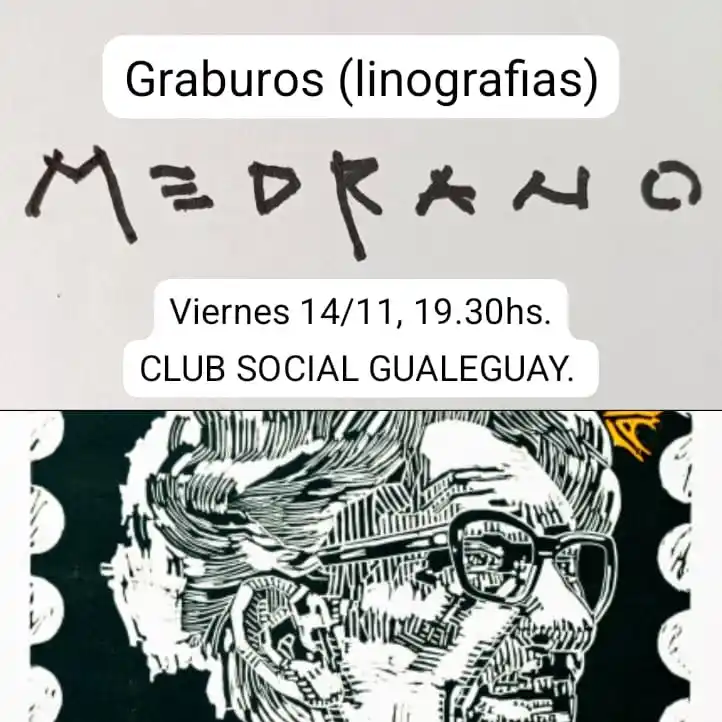 Club Social presenta el viernes  la muestra de grabados 
del artista plástico Néstor Medrano