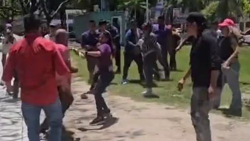 Desorden en plaza San Martín terminó con un herido y denuncia de robo