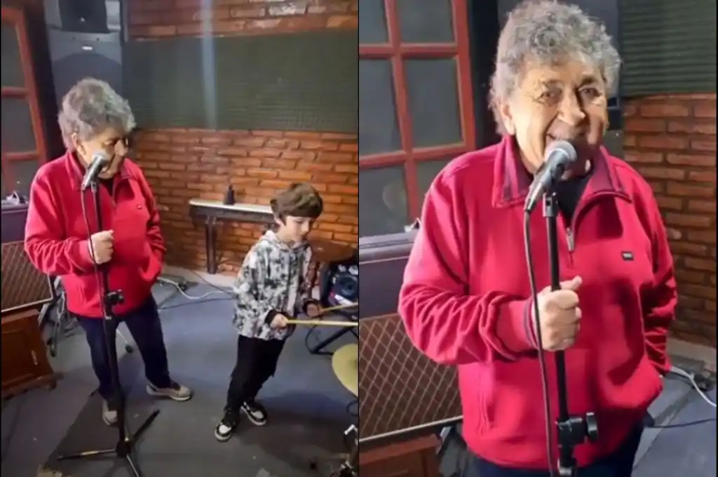 Cacho Deicas con su nieto