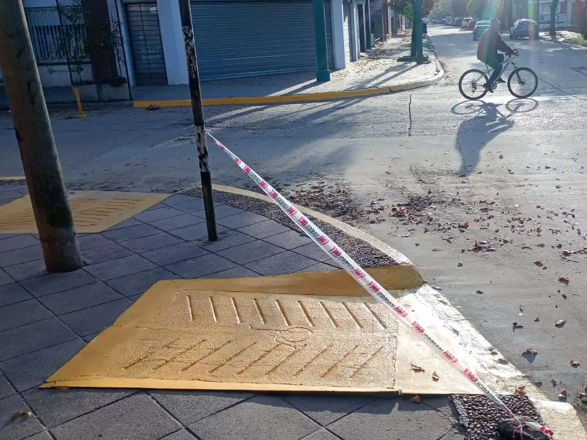 Pintura de rampas en la zona céntrica.