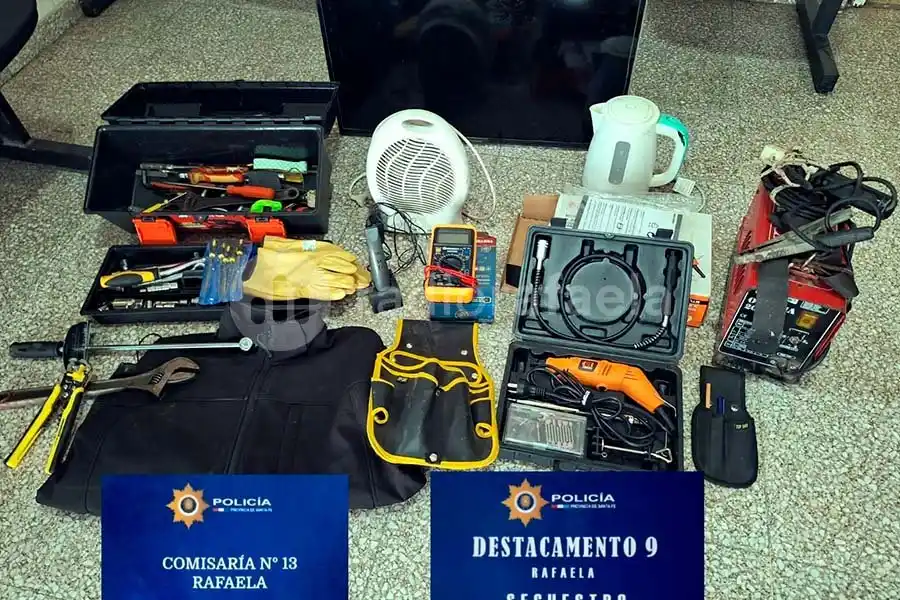 Tras una requisa en una vivienda de Rafaela secuestraron varios elementos robados
