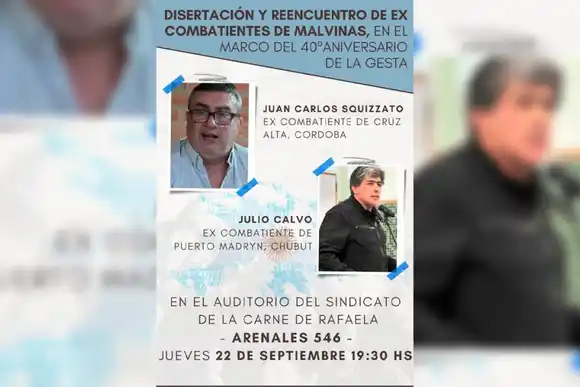 A 40 años de la guerra de Malvinas: dos ex combatientes darán su testimonio en Rafaela