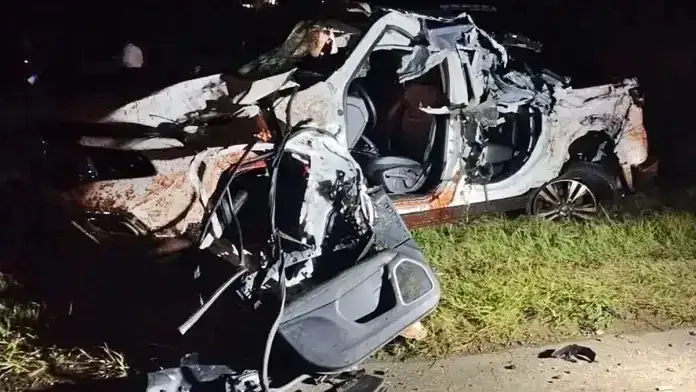 Un caballo suelto provocó un fuerte choque en la Autovía Artigas y un camionero volcó