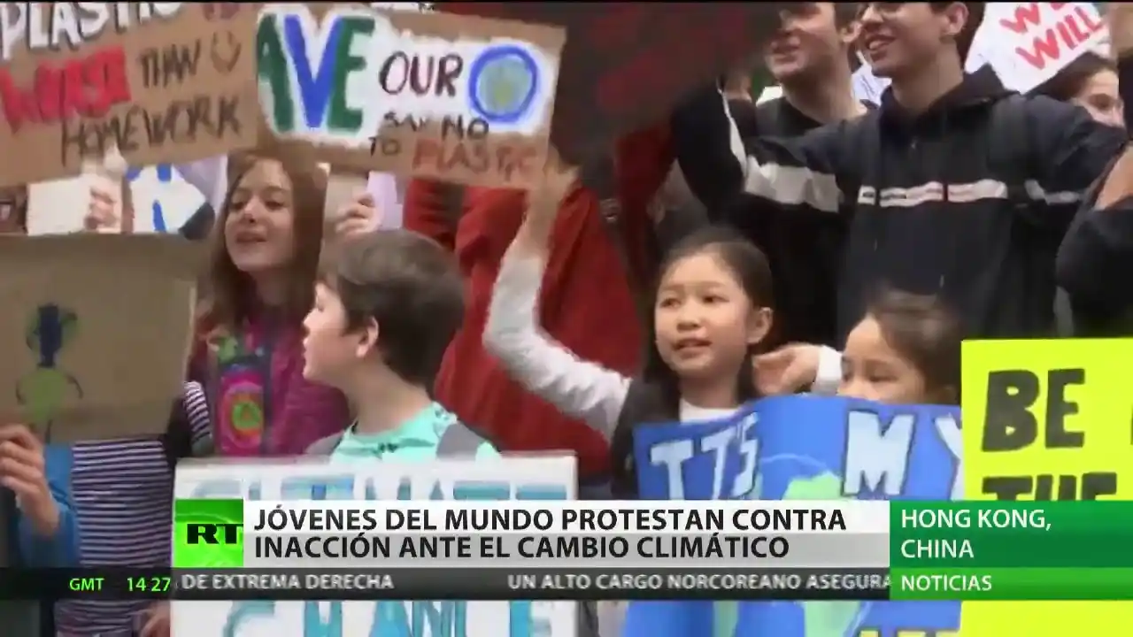 Estudiantes del mundo protestan por el cambio climático