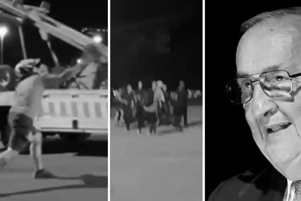 Mientras Lunghi hablaba de convivencia, las motos copaban las calles y había balas de gomas en el centro