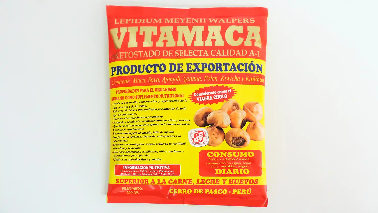 La Assal prohibió la venta de “Lepidium meyenii walpers, Pretostado de selecta calidad A-1”