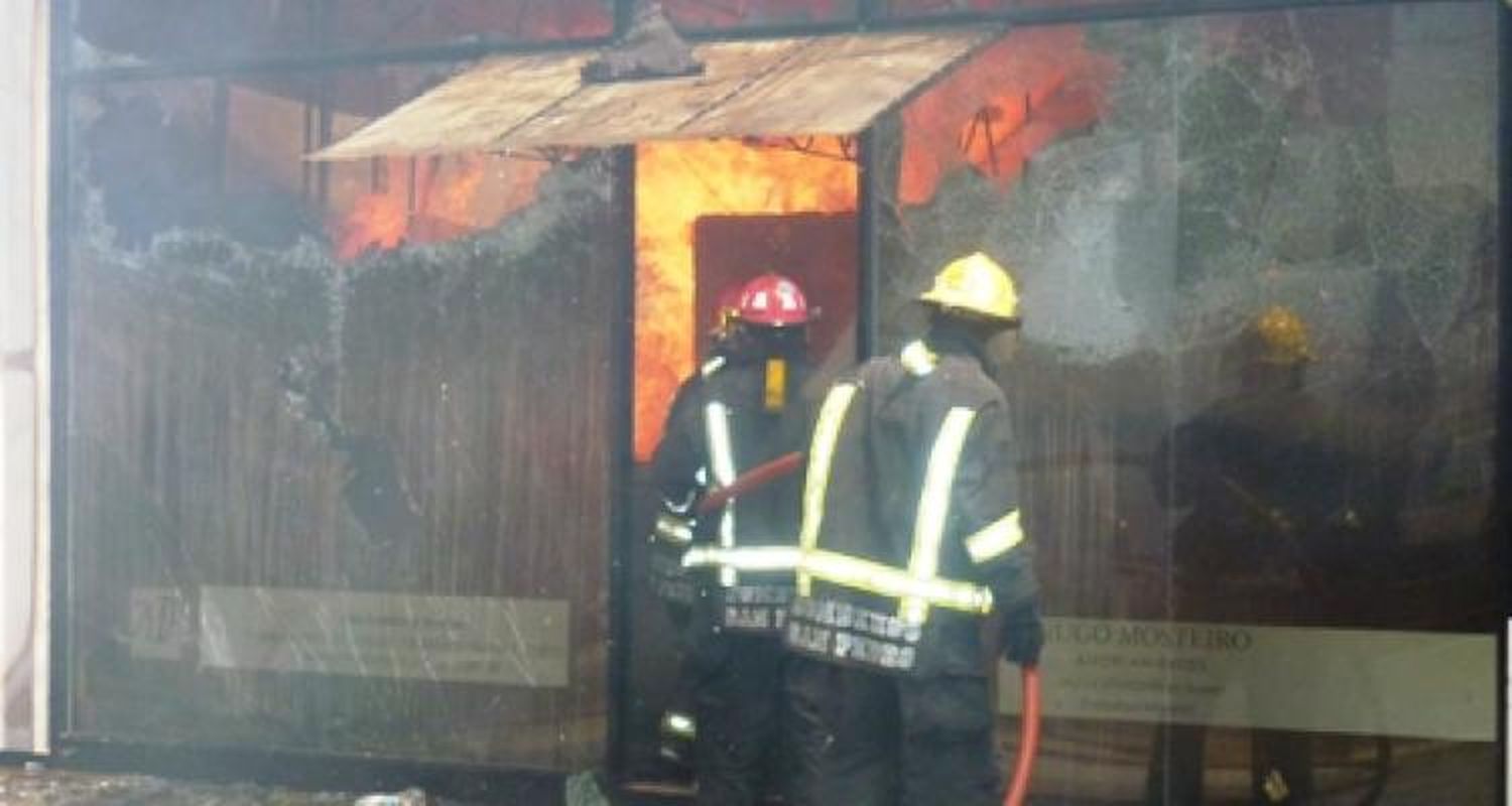 Bomberos de Baradero y Ramallo colaboran con el incendio de Pellegrini al 2700