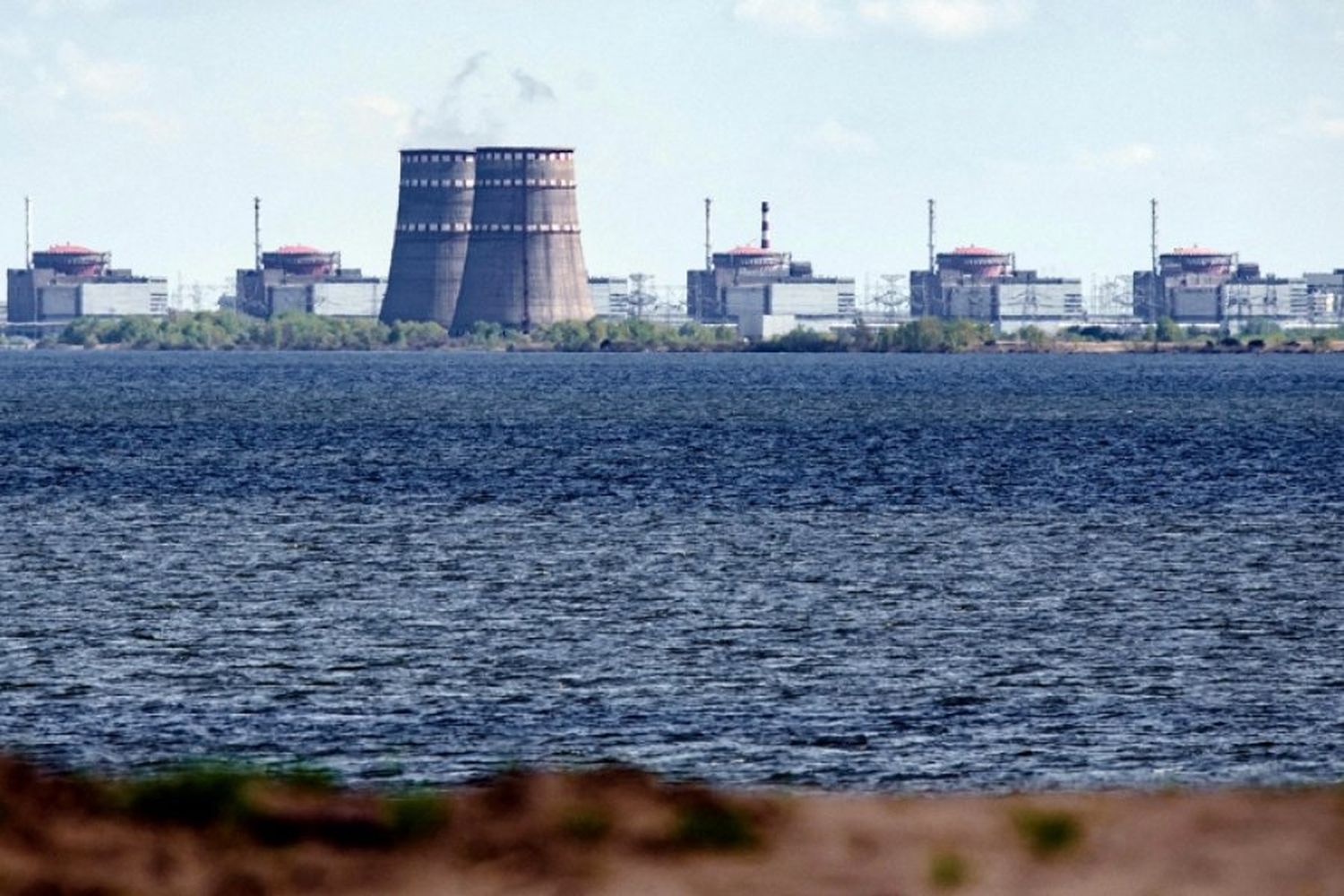 La planta de energía nuclear de Zaporiyia, fue bombardeada durante el conflicto. Foto: AFP.