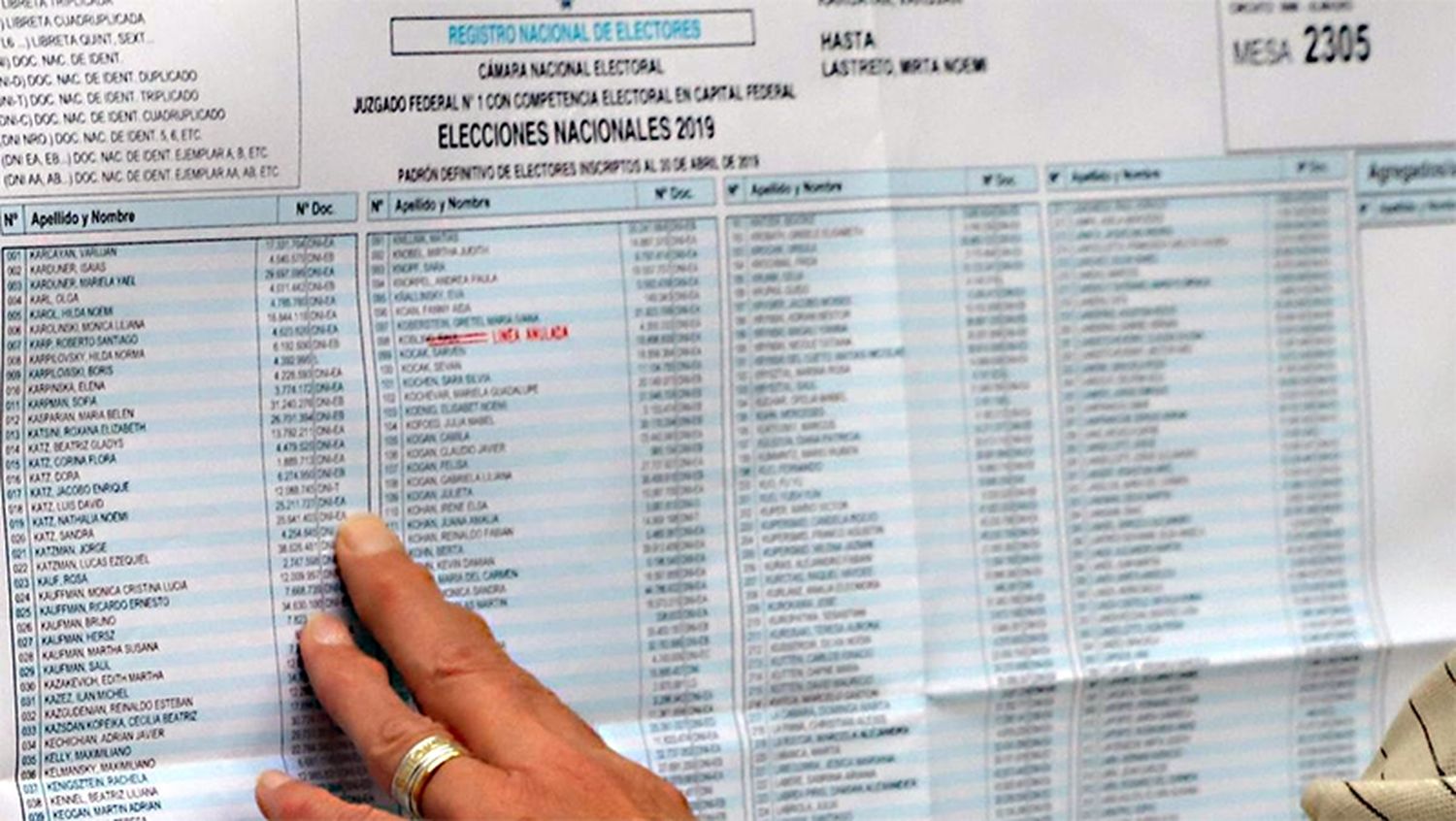 A un mes de las elecciones presidenciales ya se puede consultar el padrón definitivo