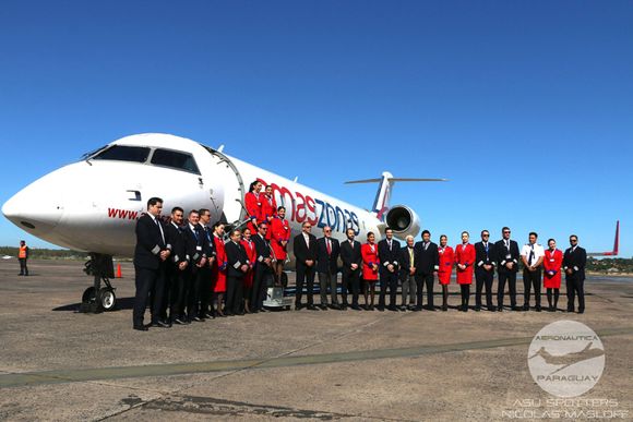 Amaszonas Paraguay recibió su tercer Bombardier CRJ200