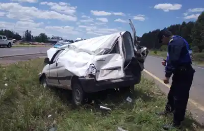 Una mujer fue internada tras un violento siniestro en Ruta 14