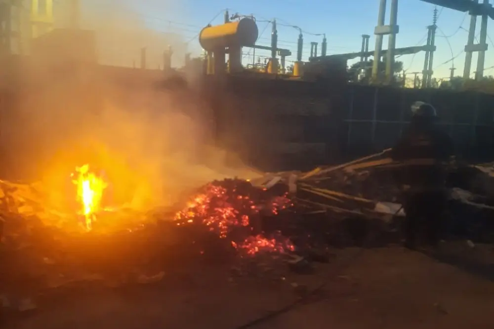 Incendio en basural.