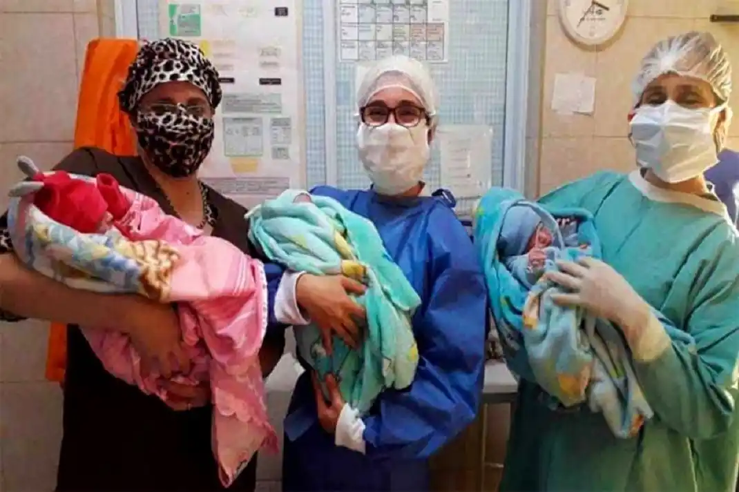 En plena pandemia, nacieron trillizos en un hospital entrerriano