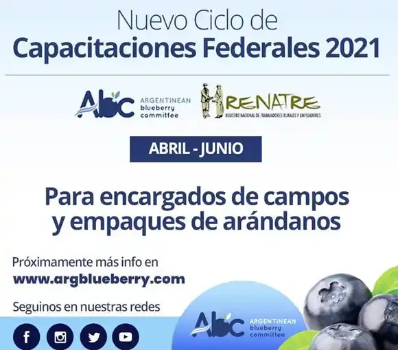 Comienza un ciclo  de formaciones para  encargados de campo y  empaque de arándanos,  de todo el país