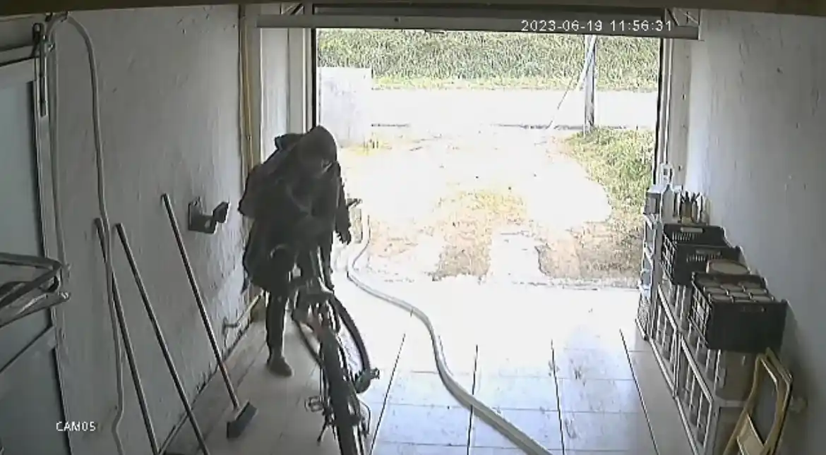 Así hurtaban una bicicleta a plena luz del día en Tandil