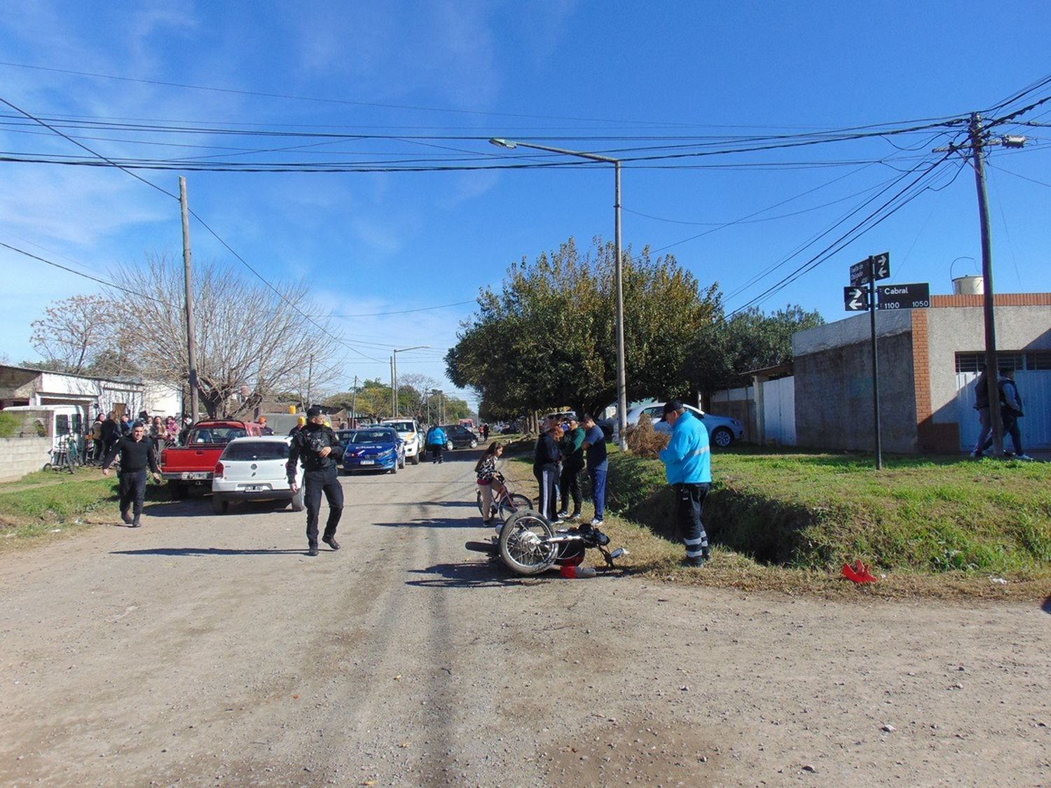 La moto sufrió importantes daños.