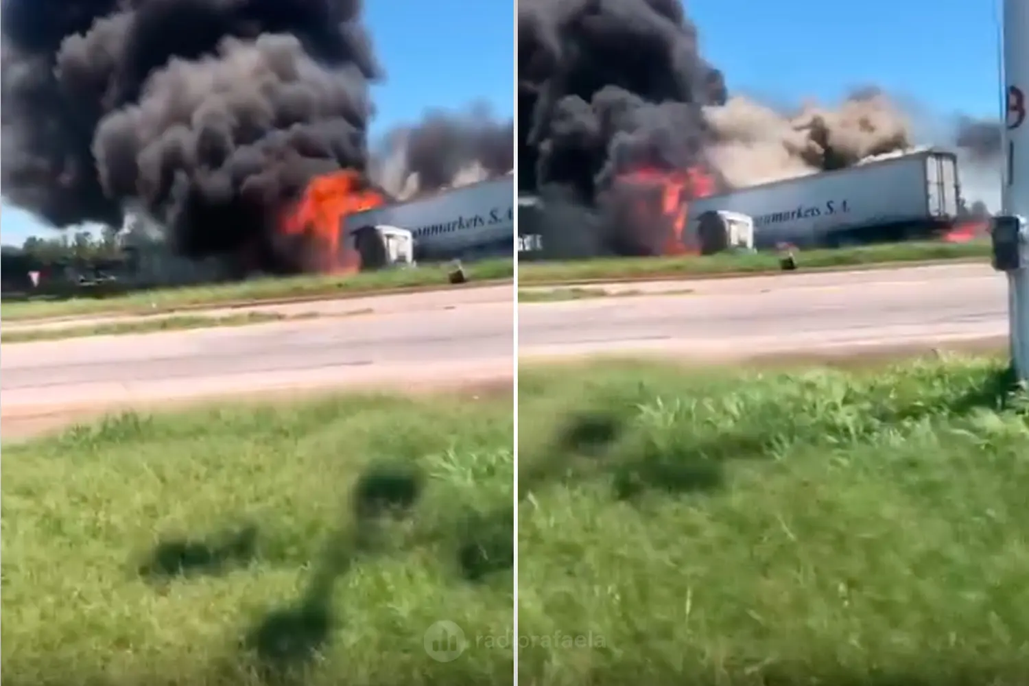Murió el camionero herido en el incendio entre camiones en Arrufó y ya son dos las víctimas fatales