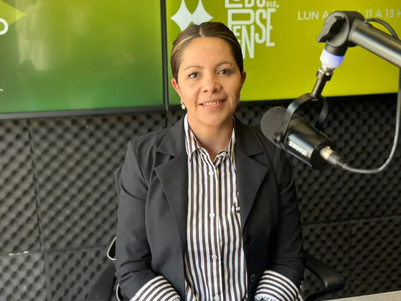Daiana Amarilla, de Clean Max, durante la entrevista en Ecos Radio.