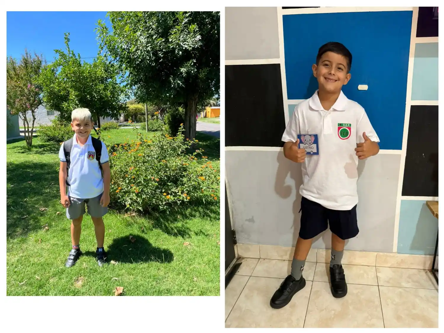 ¡Feliz comienzo de clases para Matteo y Justino!