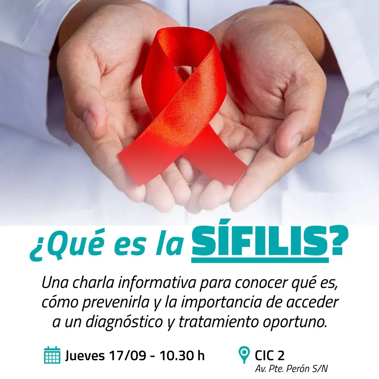 Charla abierta y gratuita sobre sífilis en el CIC N°2