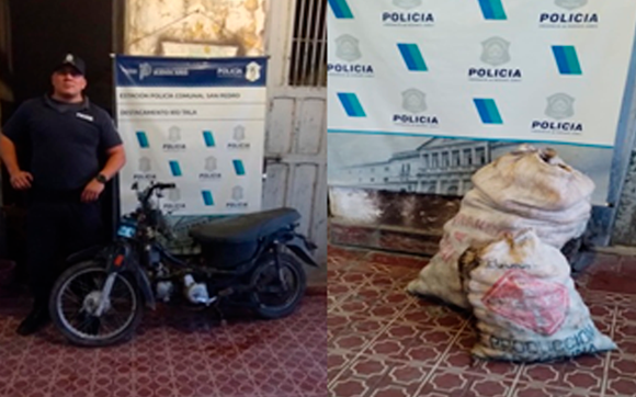 Robó fruta y chocó a un patrullero mientras escapaba: lo detuvieron